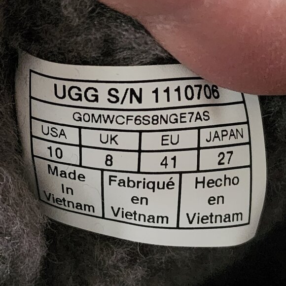 UGG Short Continuity Bow Gray Boots Size 10 - Picture 15 of 15